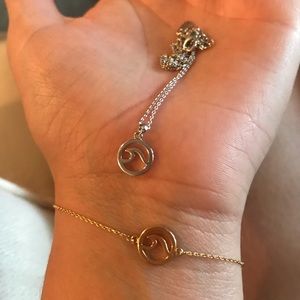 🎉🎉gold wave anklet + silver wave necklace!!